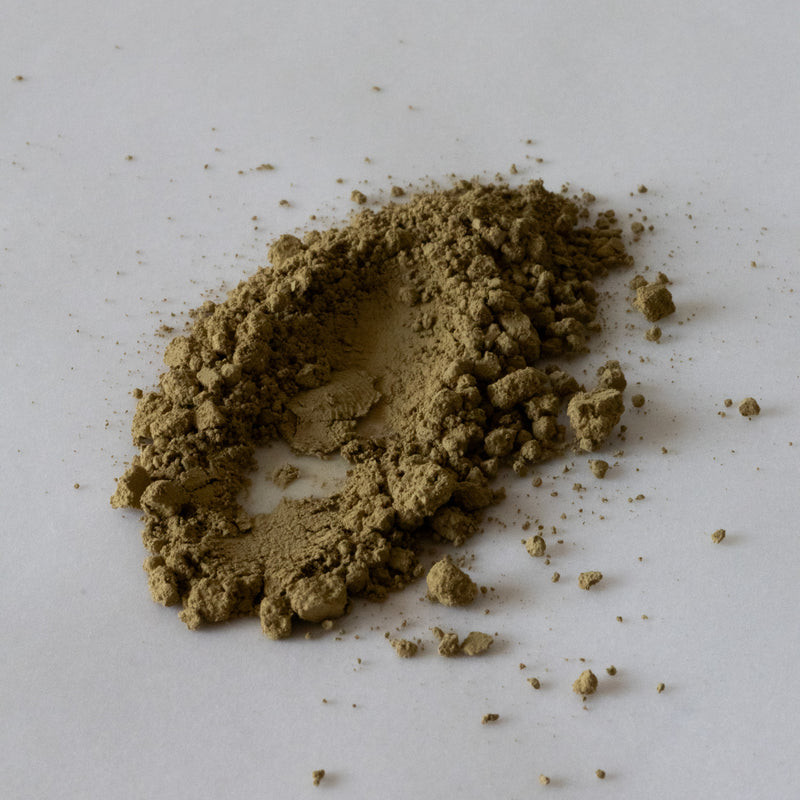 Matcha Tealeaves with hand